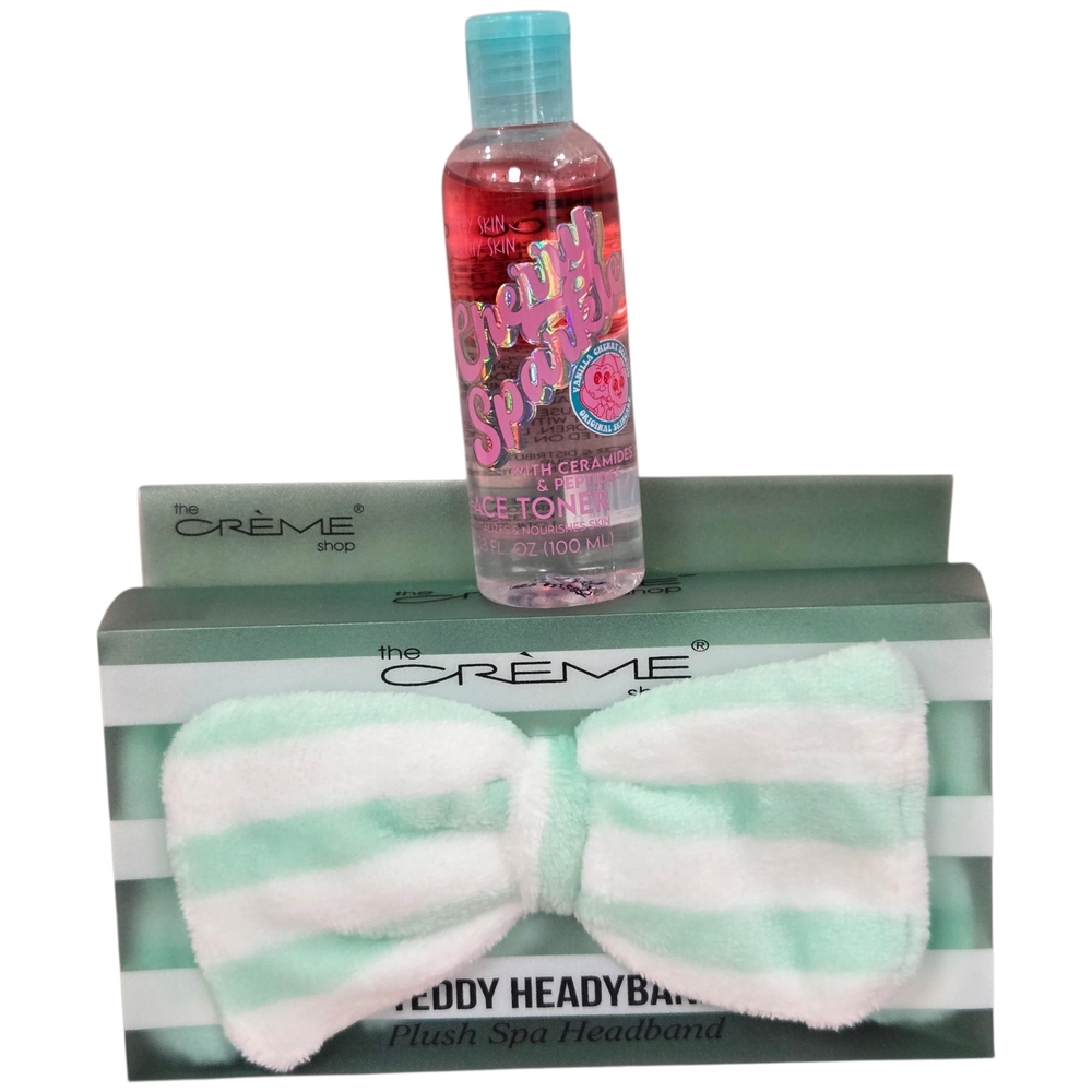 Face Toner In Cherry Sparkle & Creme Shop Spa Headband Bundle